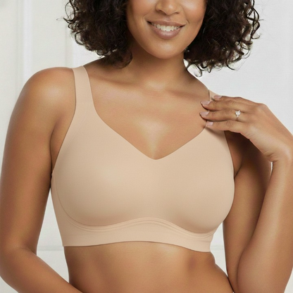 CloudComfort Women Jelly Bras Wirefree Full Coverage No Underwire Everyday Bras Comfortable Wireless Padded Tshirt Bra