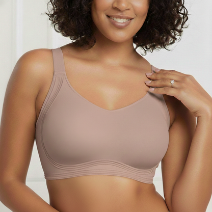 CloudComfort Women Jelly Bras Wirefree Full Coverage No Underwire Everyday Bras Comfortable Wireless Padded Tshirt Bra